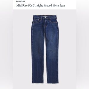 Abercrombie & Fitch Women's Straight Leg Jeans - Dark Blue